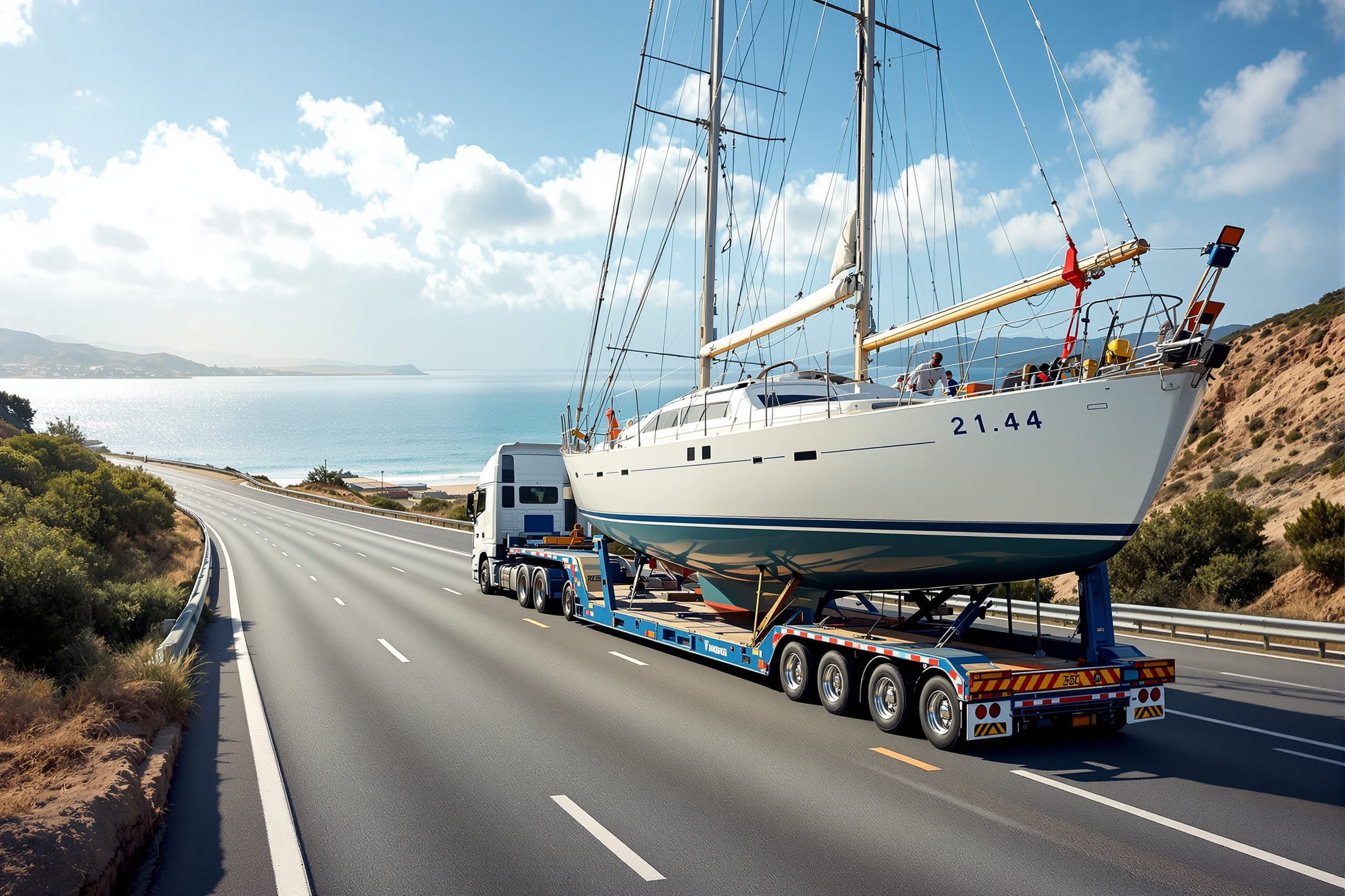 Yacht hauling